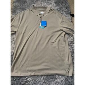 Columbia Omni-Shade Polo Shirt Men's XL‎ Tan Beige Sun Protection NWT